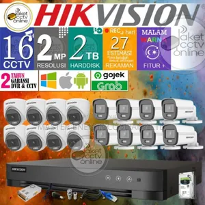 16 Channel 2mp CCTV Cameras Full Kit Colorvu Atuk