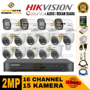16 Channel 2mp CCTV Cameras Full Kit Colorvu Nann