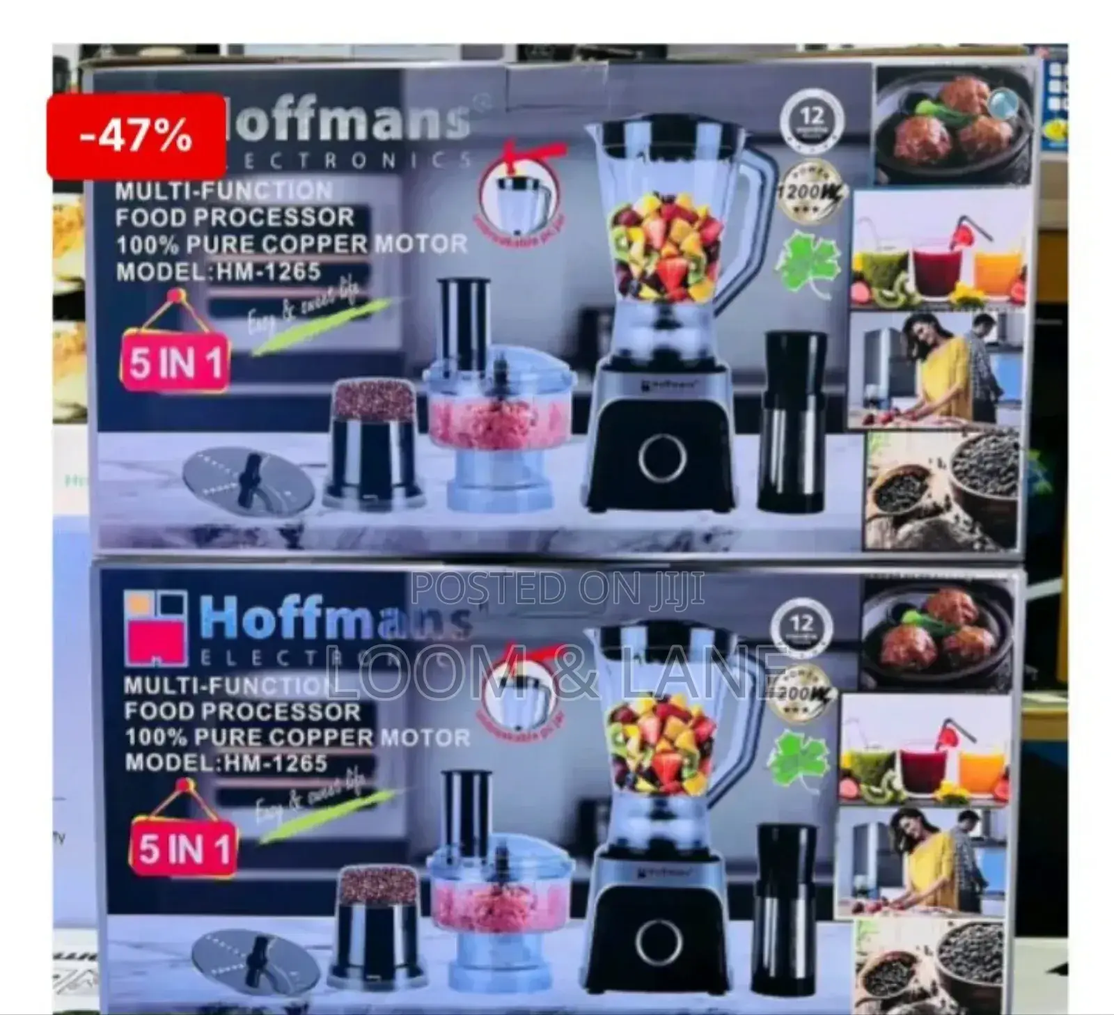 5in1 Hoffmans Multifunctional Food Processor (HM-1265)