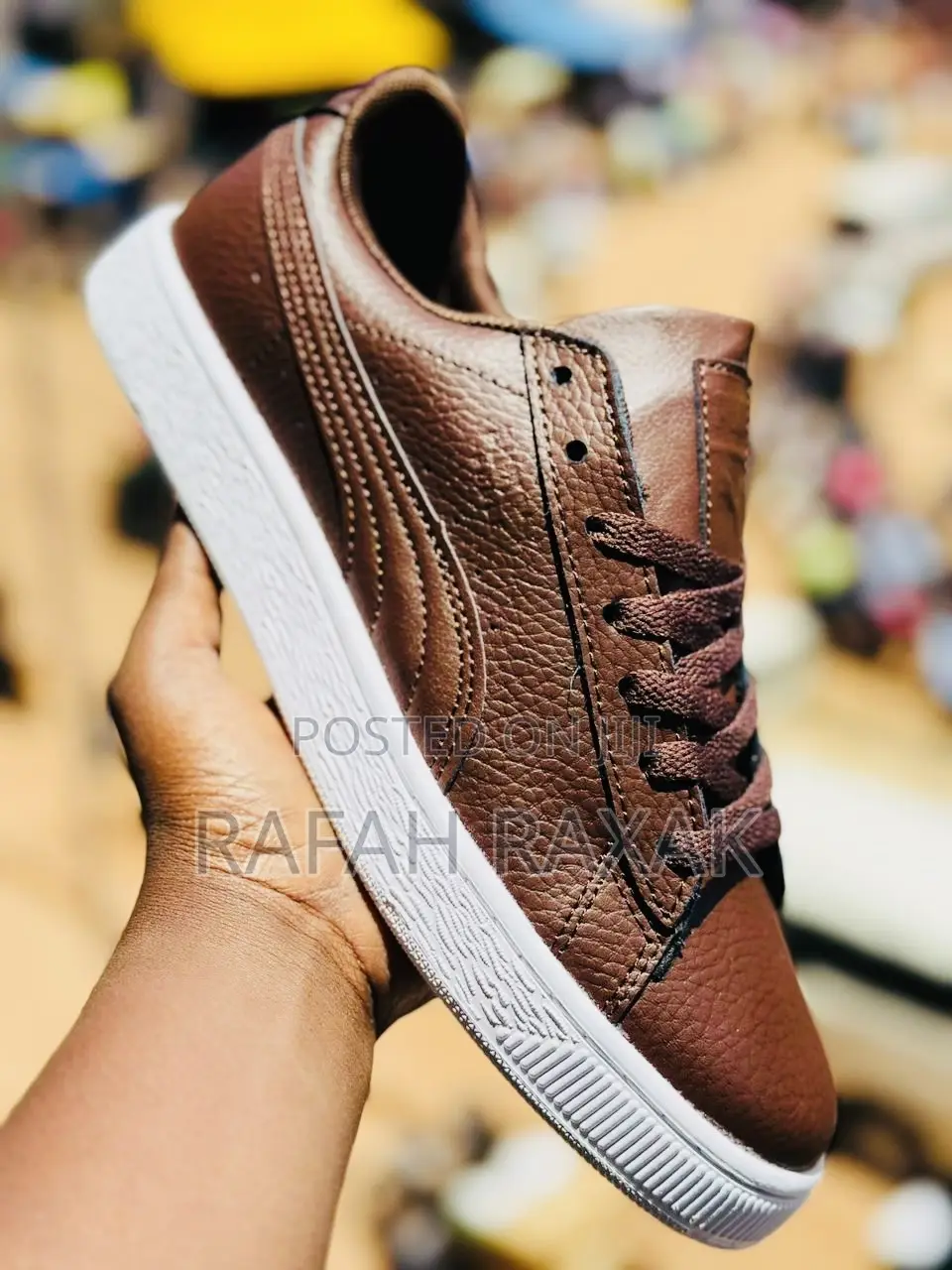 Original Brown Puma Suede Casual Leather Sneakers