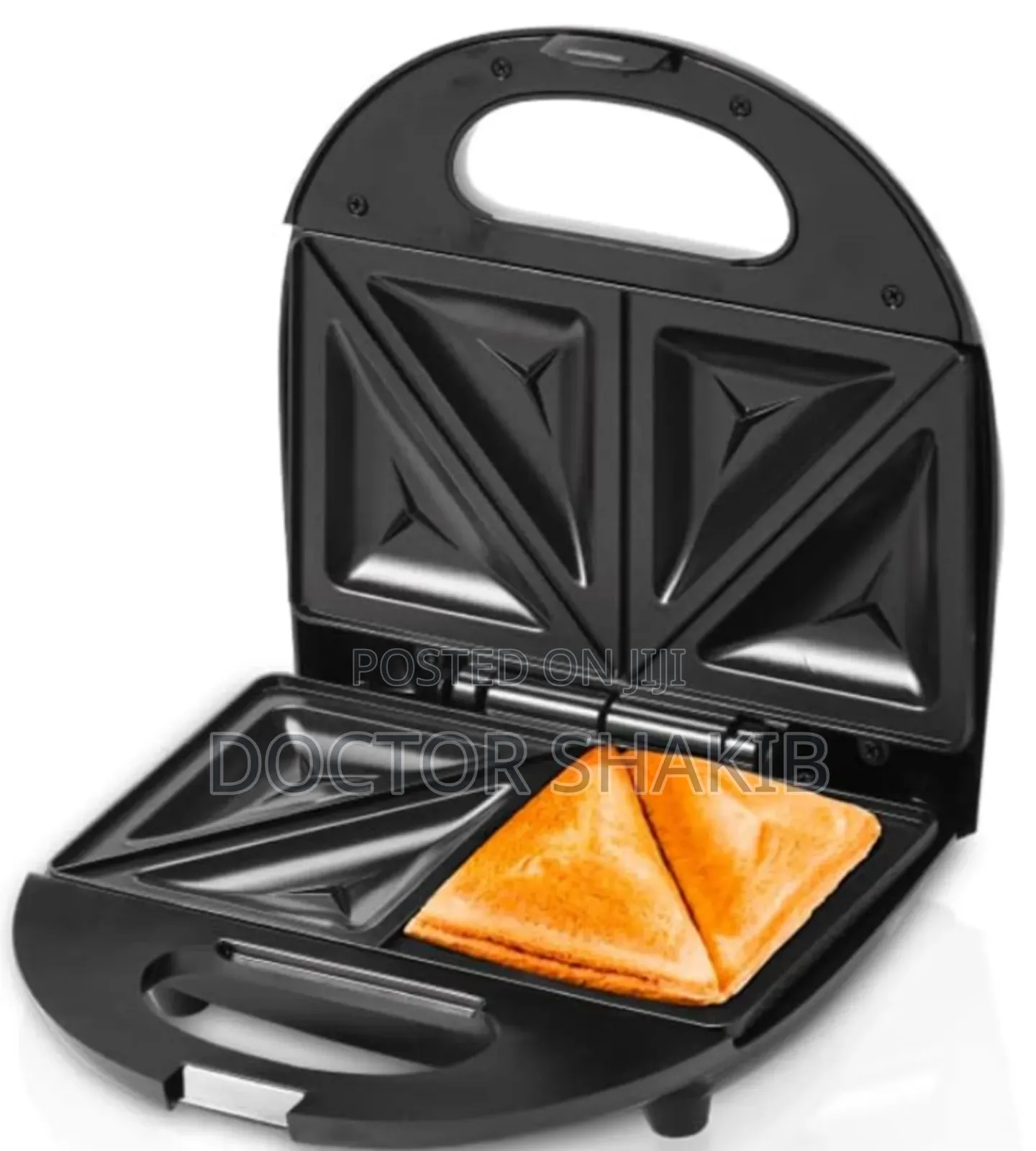 New Nonstick Affordable Saachi Sandwich Maker-Bk