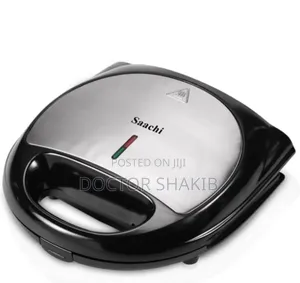 New Nonstick Affordable Saachi Sandwich Maker-Bk