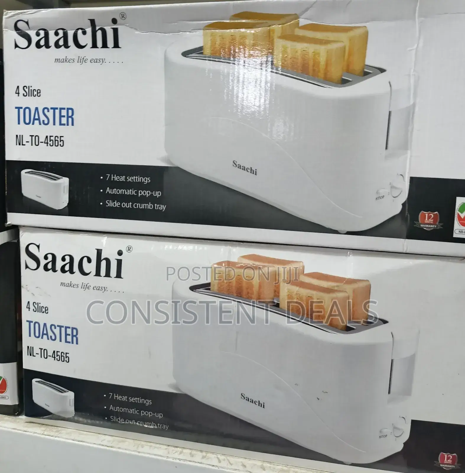 Saachi Electric 4 Slice Bread Toaster