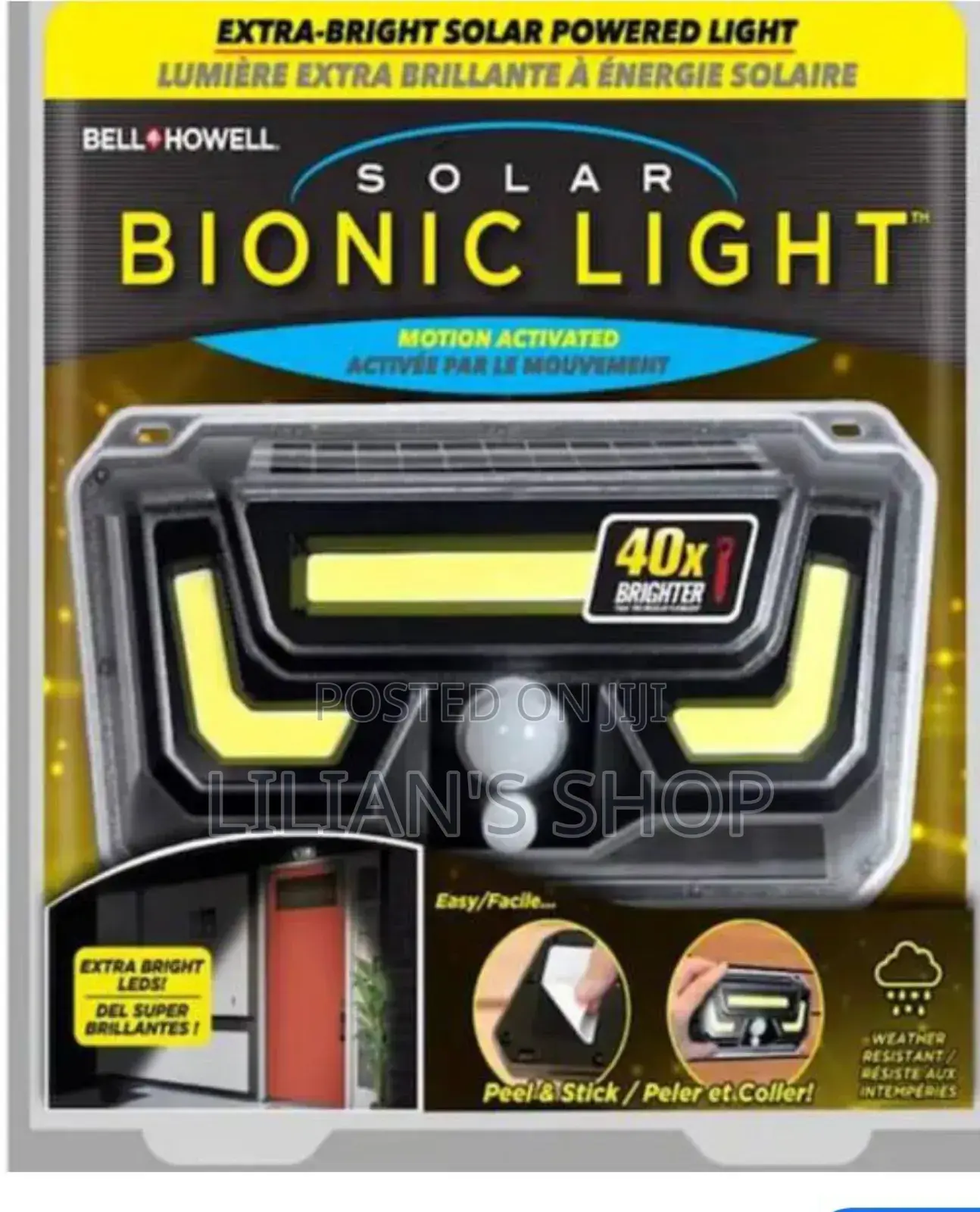 Heavy Duty Bionic Outdoorlampwith Motion Sensor Solar Panel