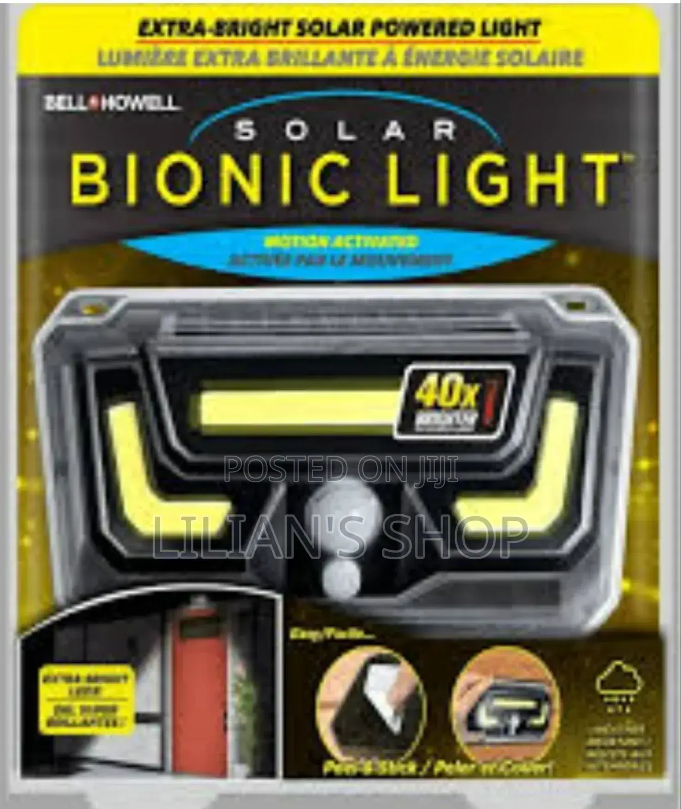 Heavy Duty Bionic Outdoorlampwith Motion Sensor Solar Panel