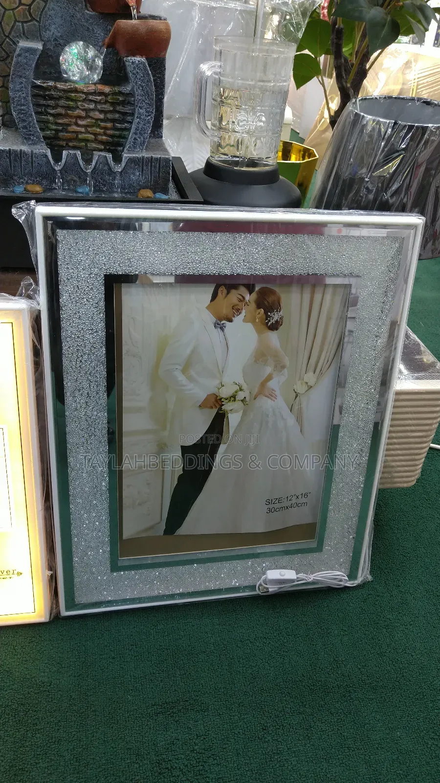 Lighting LED Crushed Diamond Mirrored Crystal Photo Flames