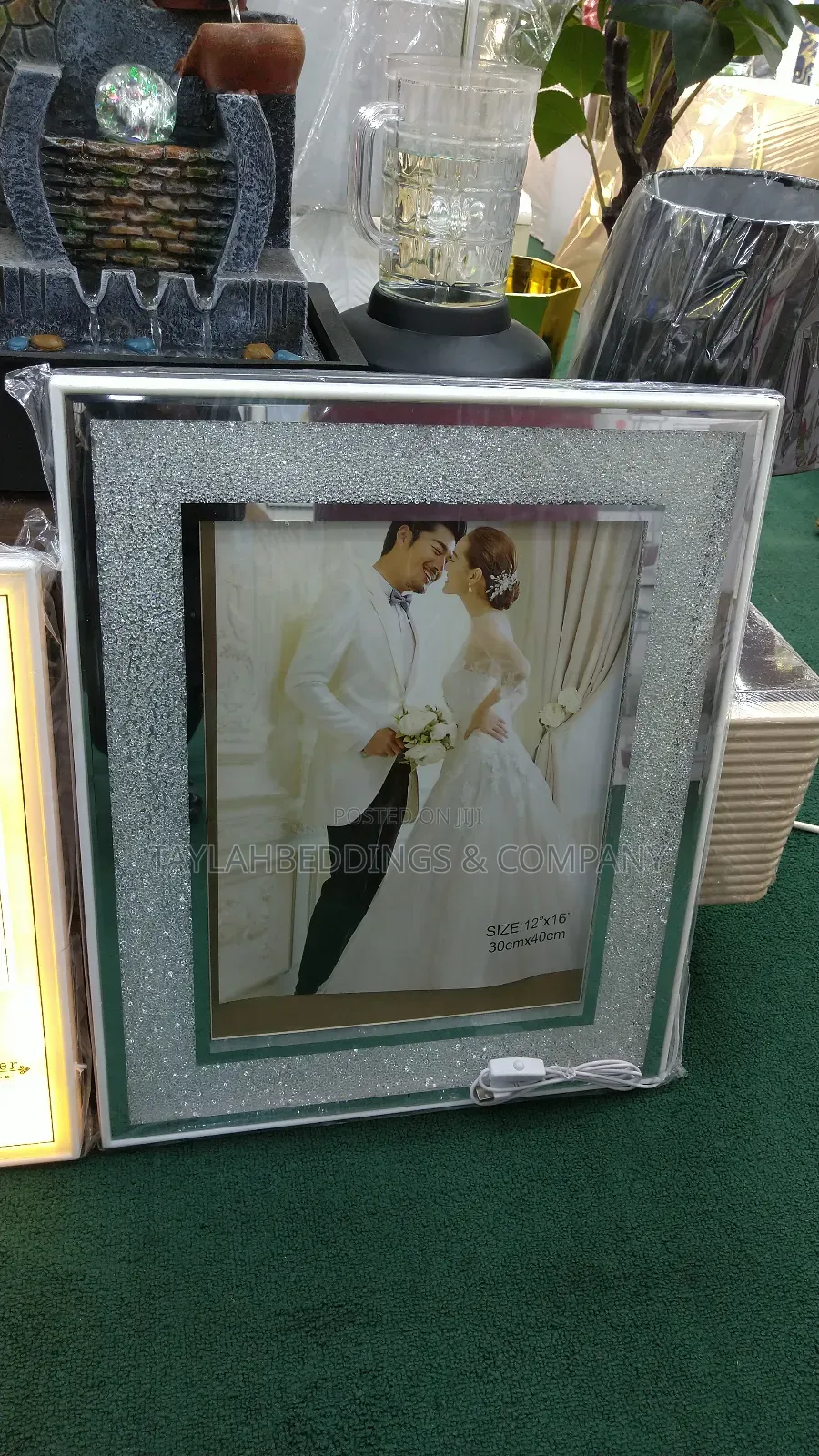 Lighting LED Crushed Diamond Mirrored Crystal Photo Flames