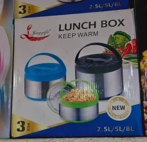 Authentic Quality Casserole Round Stainless Lunch Box 3pcs