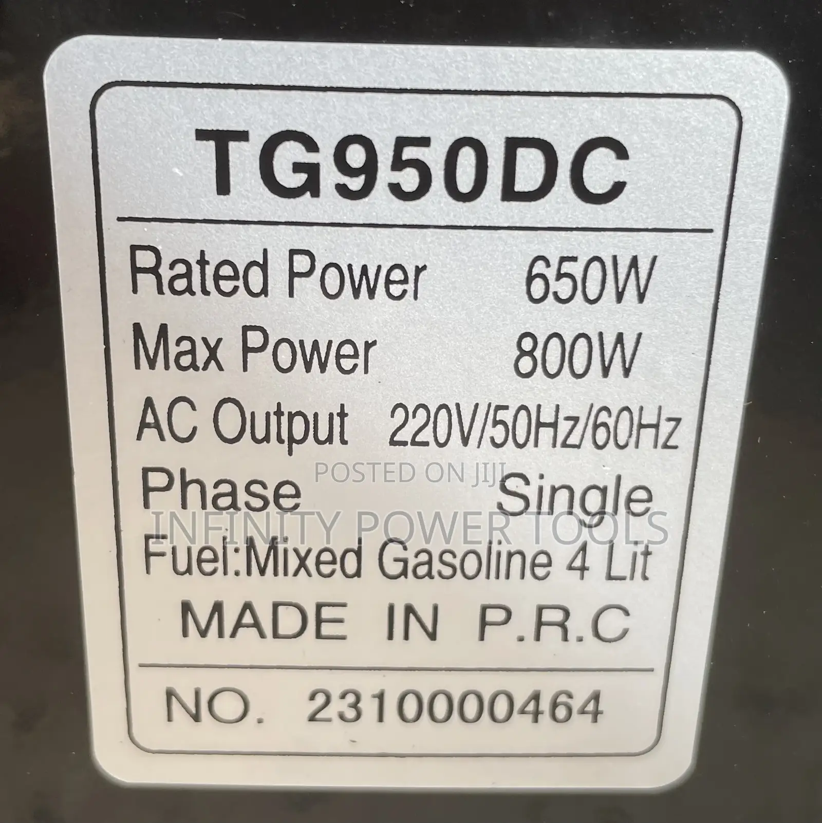 Portable Generator TG950DC