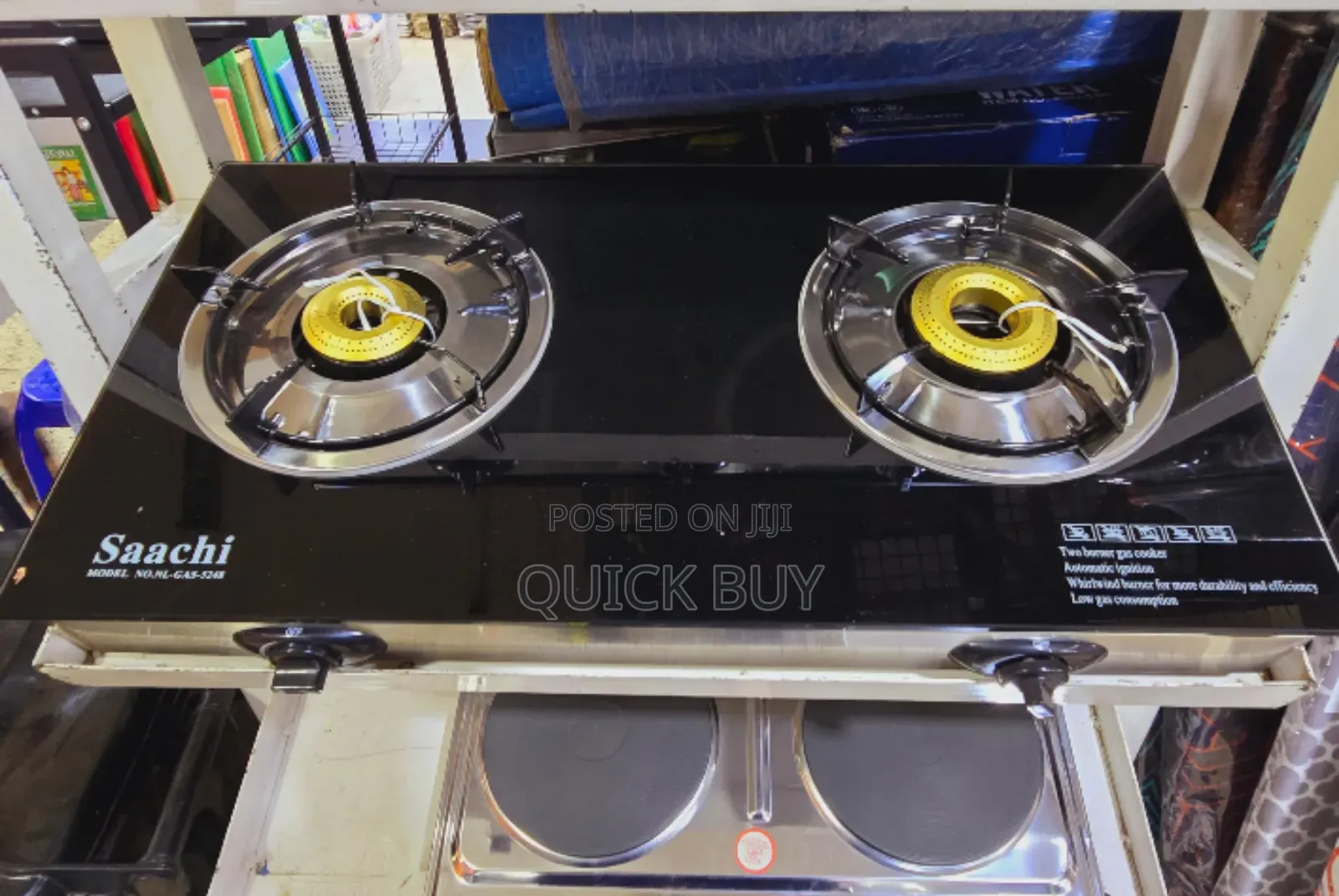 Premium Potent Original Saachi 2 Burner Gas Stove