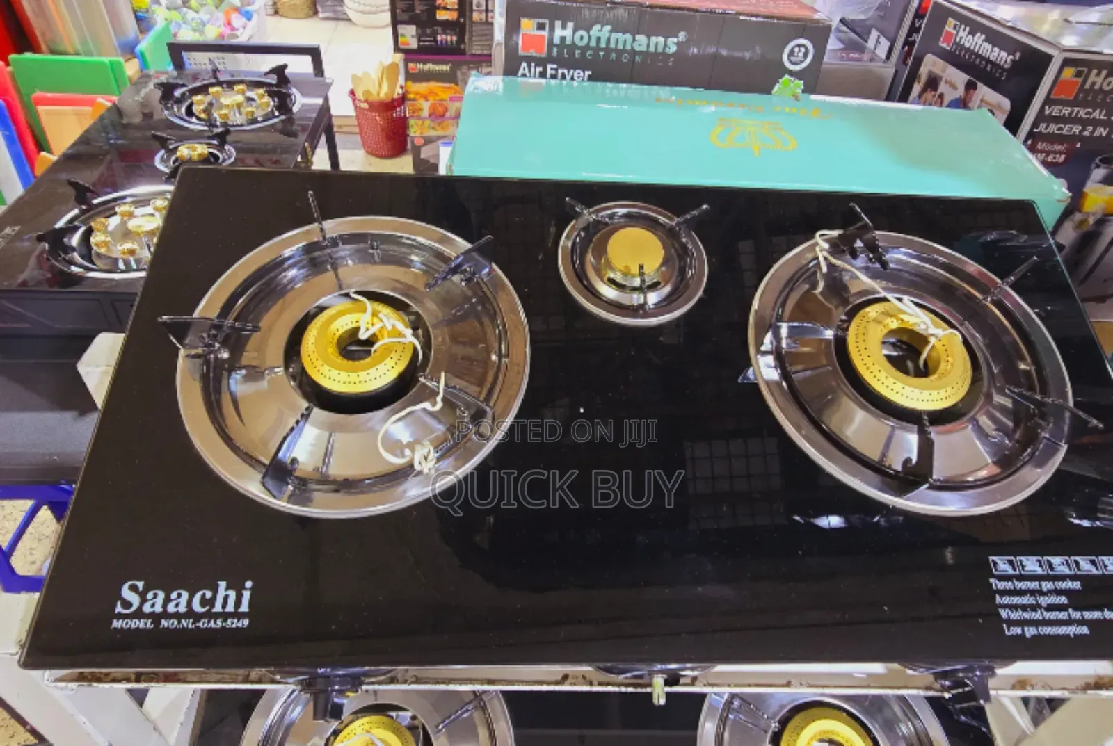 Certified Heavy Duty Saachi 3 Burner Gas Stove
