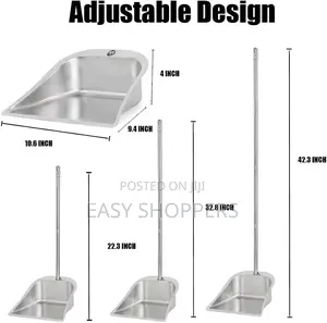 Dust Pan Long Handled Stainless Steel Pole