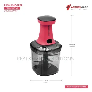 ACTIONWARE Plastic Manual Pushup Vegetables Food Chopper