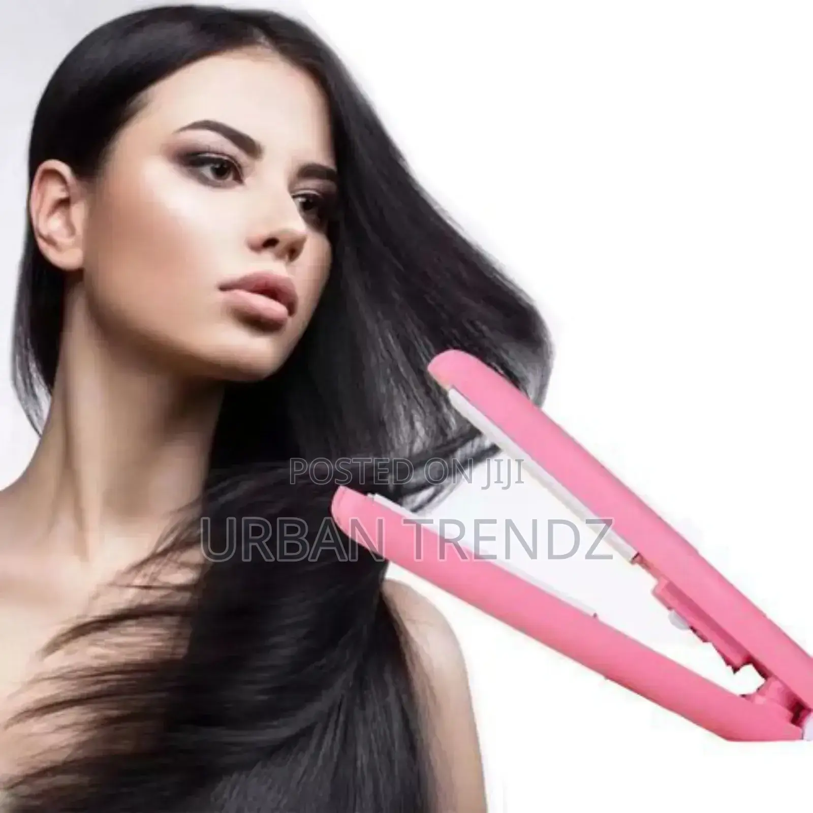Mini Electric Hair Straightening Iron-pink