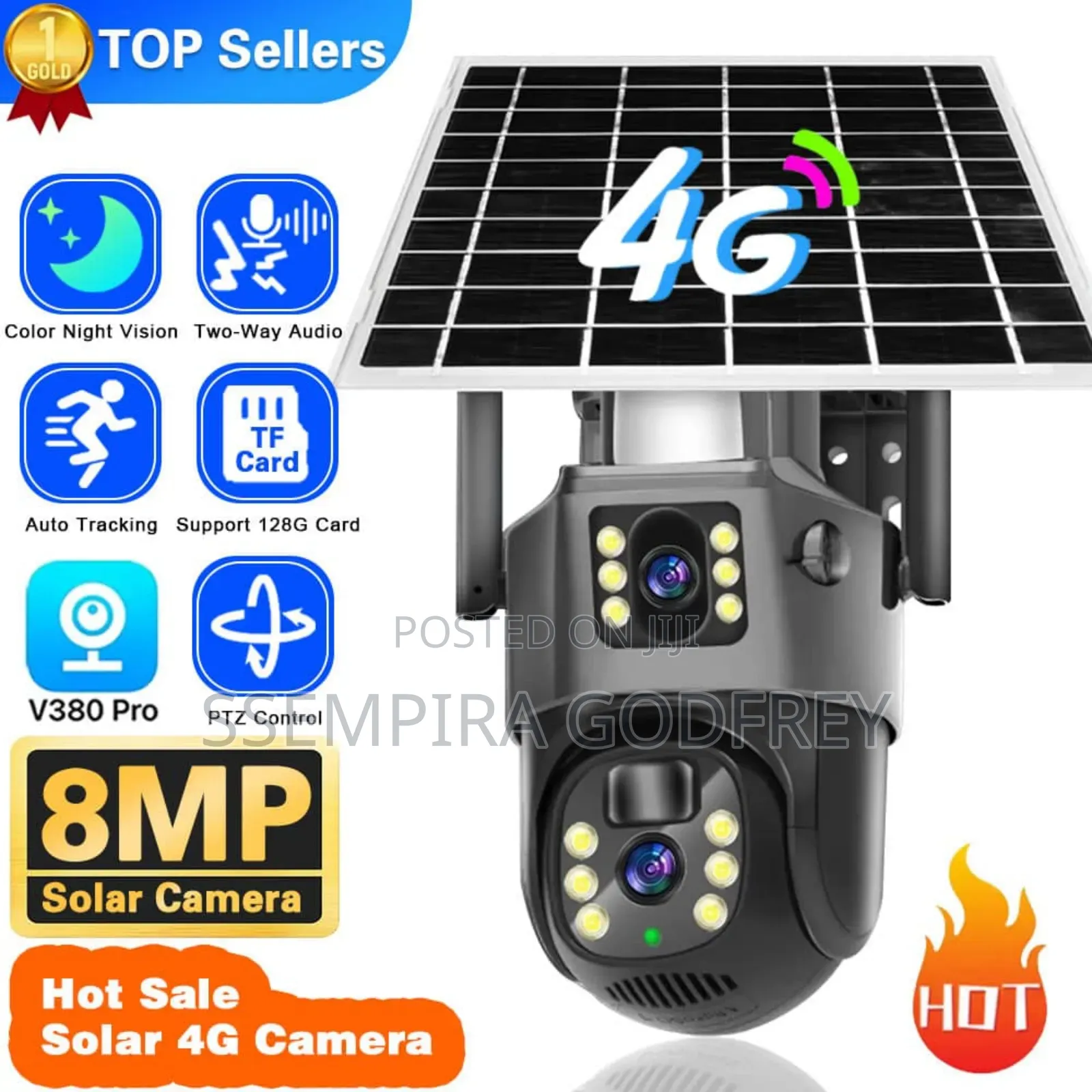 Double Lens Solar Security Camera