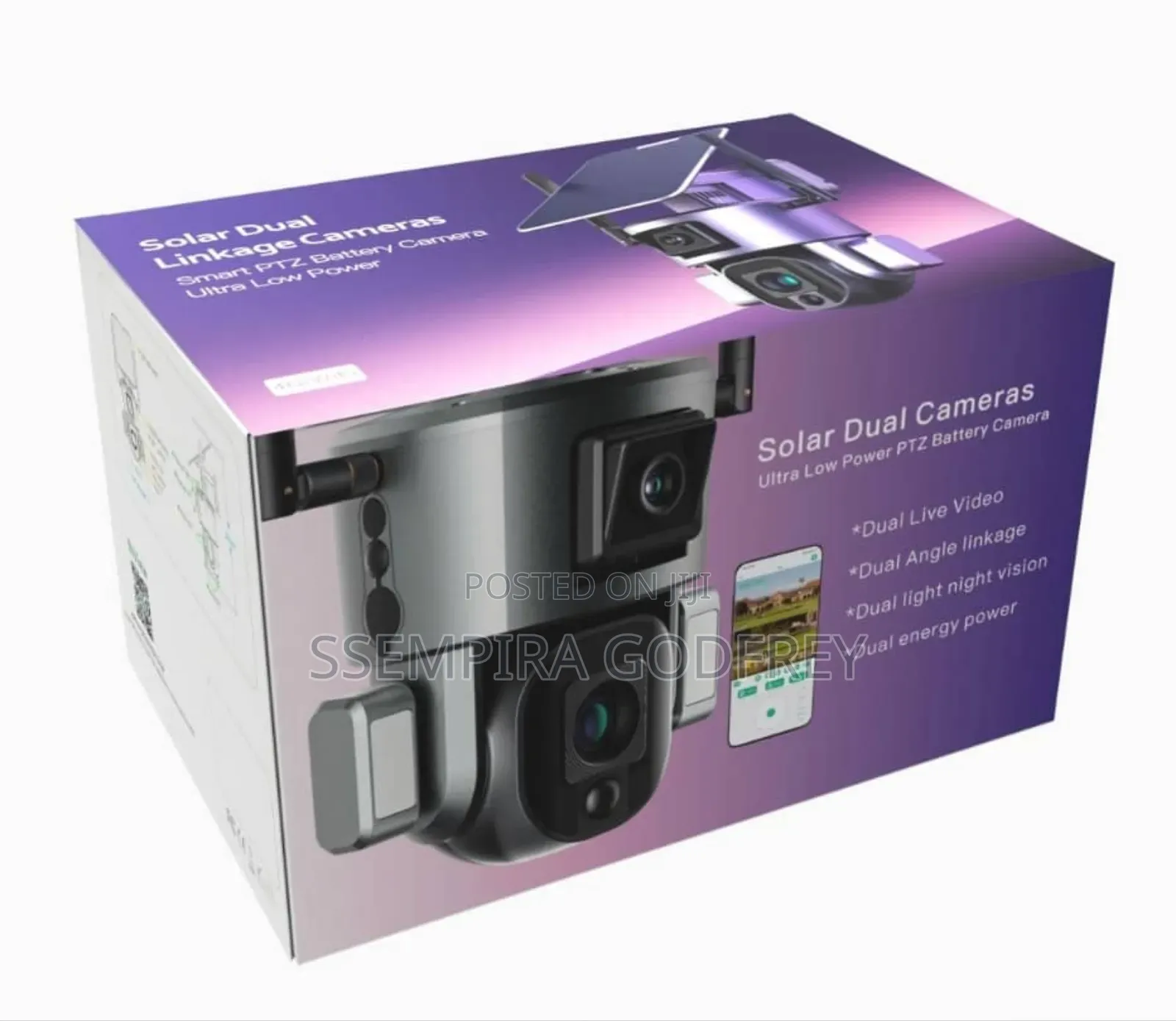 Double Lens Solar Security Camera