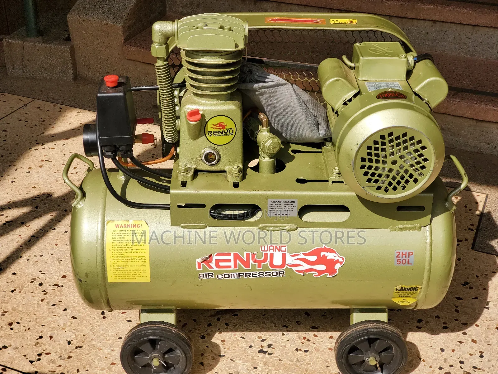 Single Piston, Belt Driven 50L Air Compressor