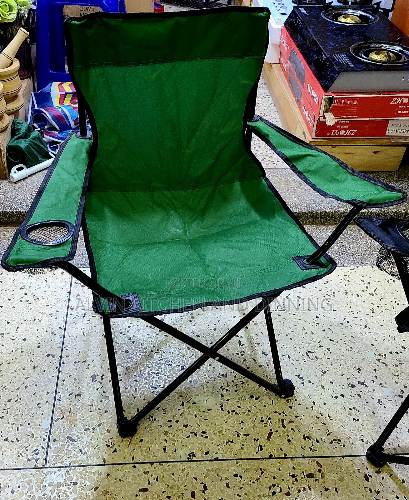 Camping Chair Foldable With Drinks Holder and Carrying Bag