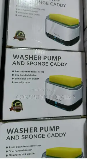 Kitchen Liquid Washer Pump and Sponge Caddy