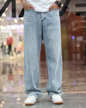 Pale Blue Distressed Jeans