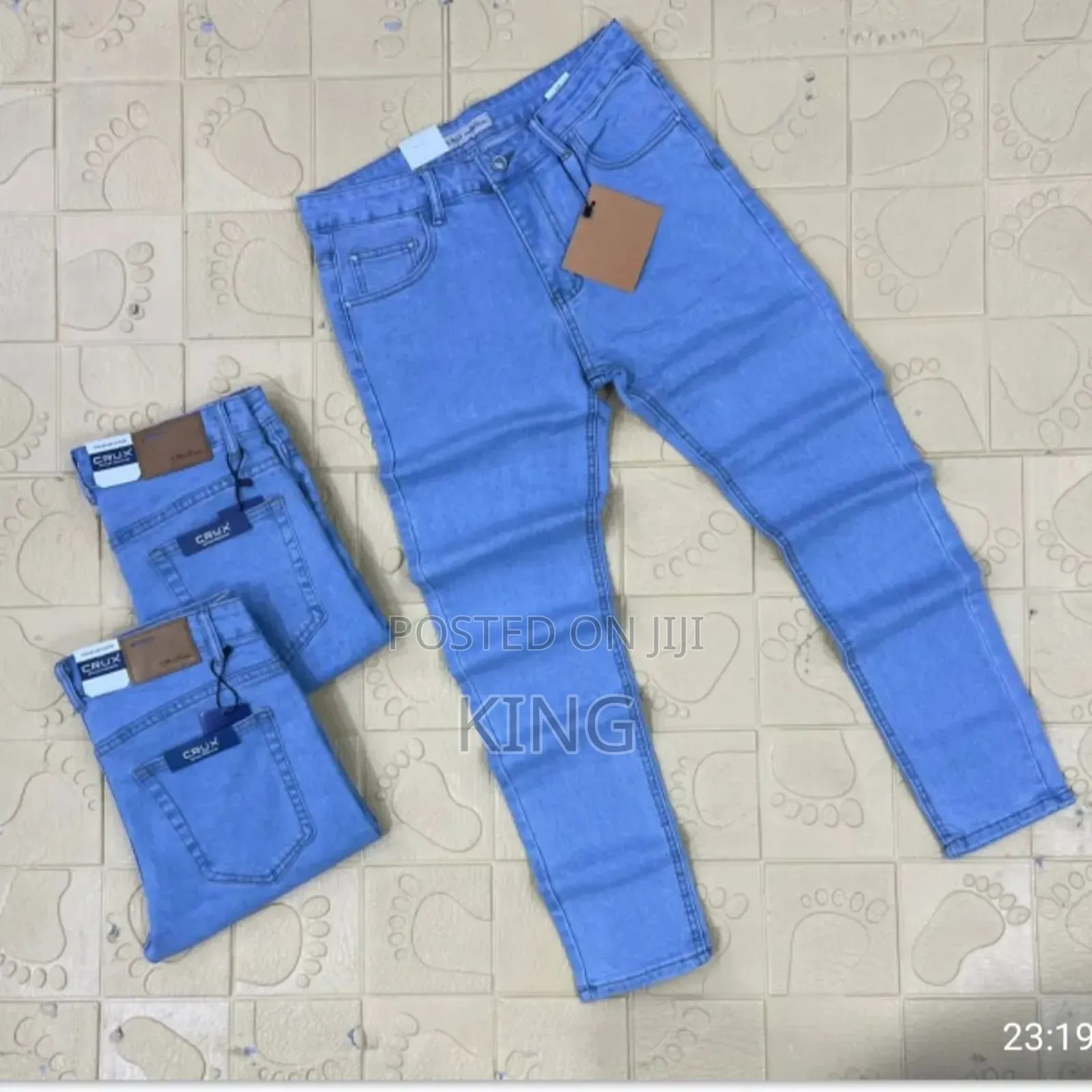 Verge Sky Blue Jeans. Slim Fit