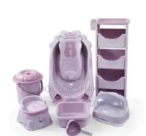 Colorful Plastic Maternity and Baby Bath Set-New