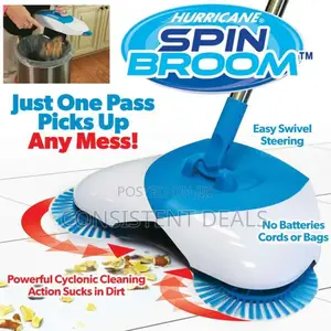 Hurricane Spin Broom Cordless Brush Cleaner/Sweeper