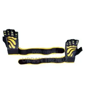 Leather Gym Gloves/Color Varies-Yellow/Black
