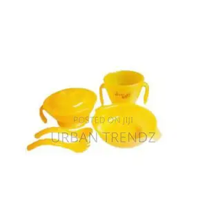 5 Piece Set Nice Baby Infant Bowl Tableware Set - Yellow