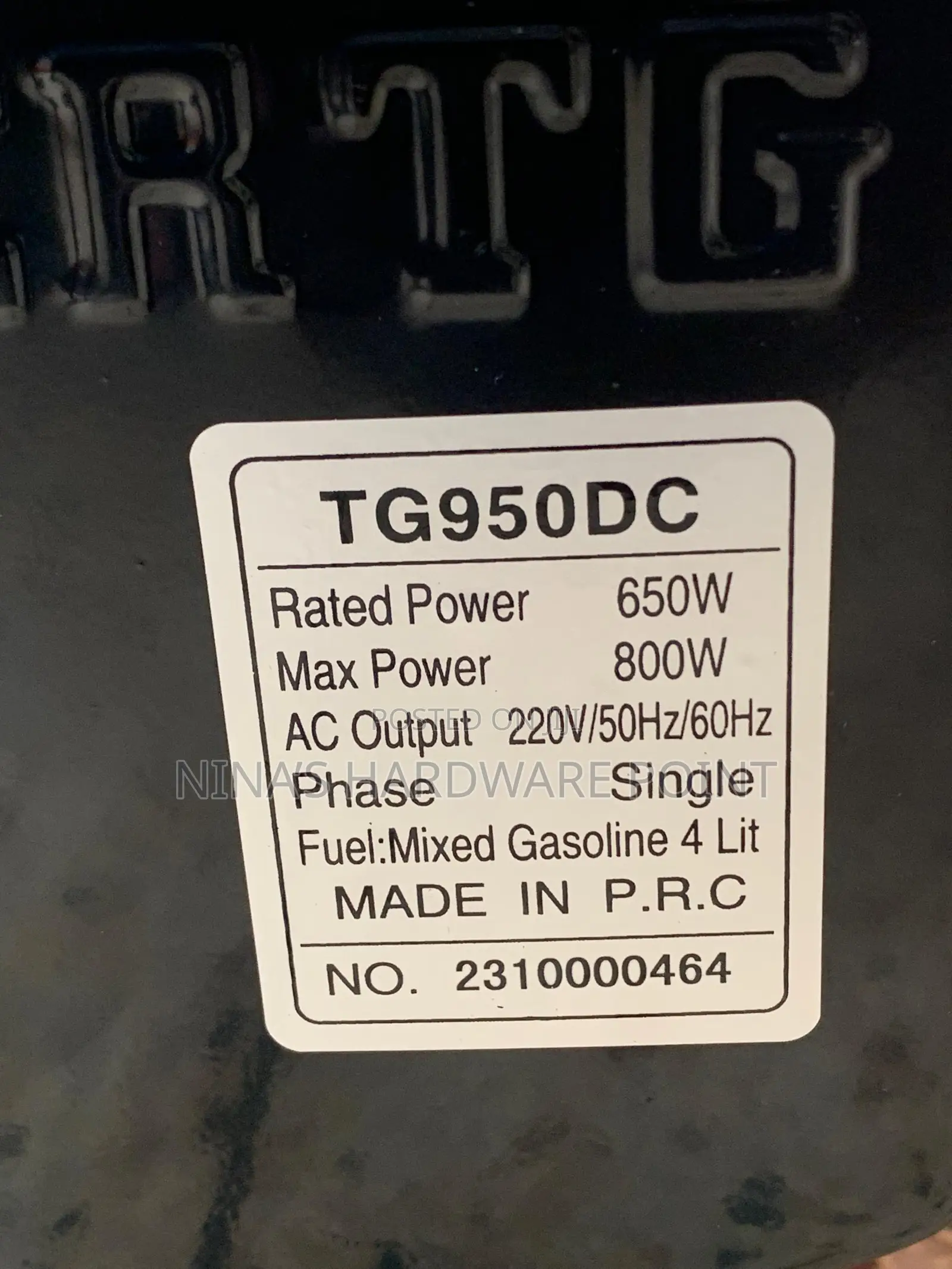 Generator 800watts