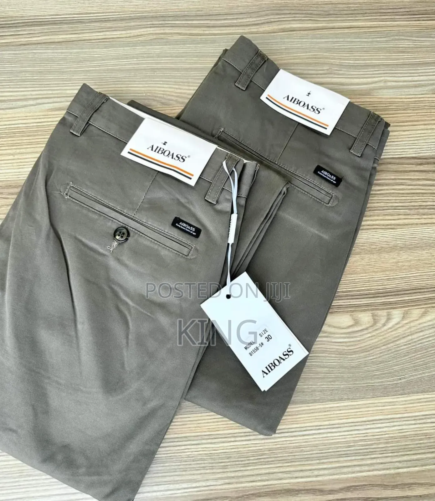Lite Grey Mens Kaki Pants