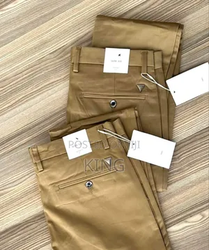 Vased Brown Kaki Pants