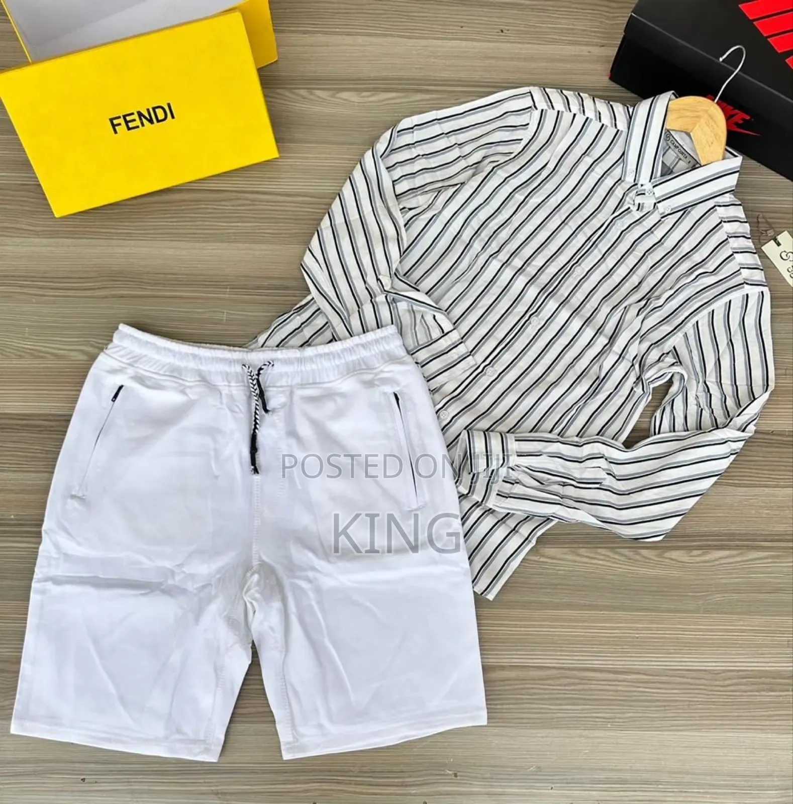 Ross White Shirt and Short Set