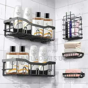 Metallic Bathroom Shelf Rack