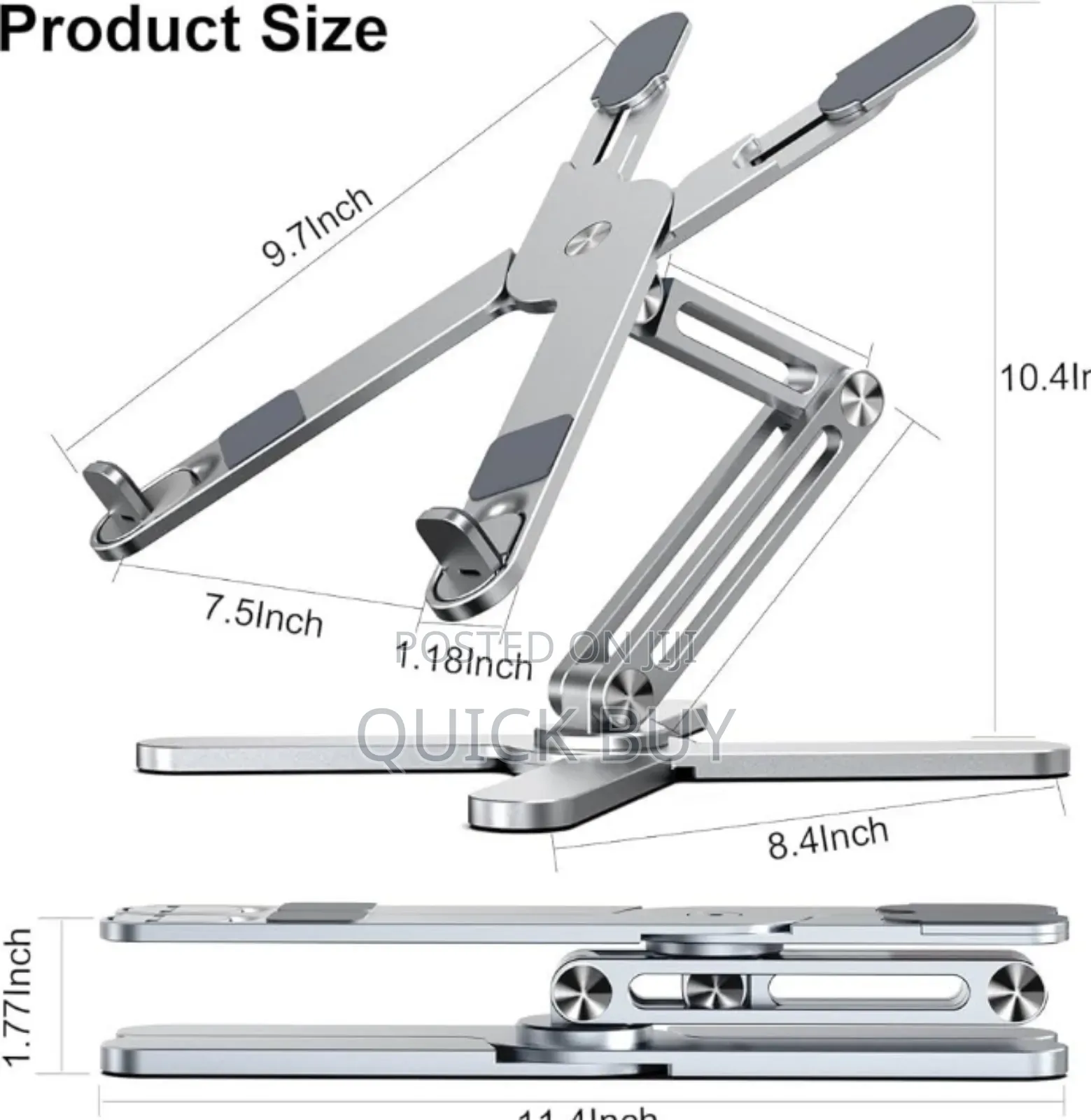 Ergonomic LIENS Adjustable Laptop Stand With360rotating Base