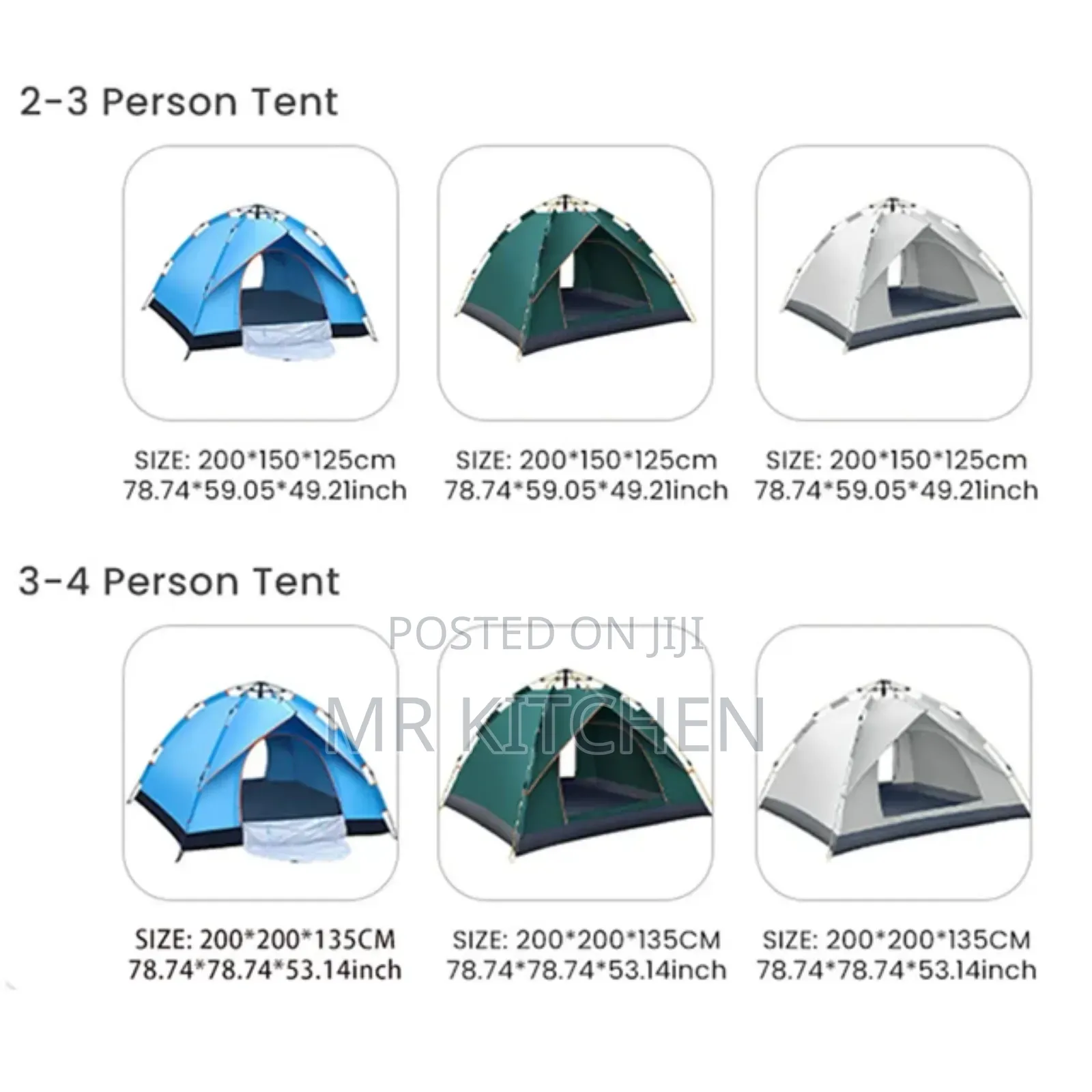 Outdoor Camping Automatic Tent (4 Person)