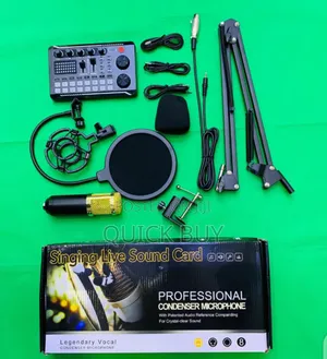 Premium Legendary Ultimate Condenser Microphone, Sound Card