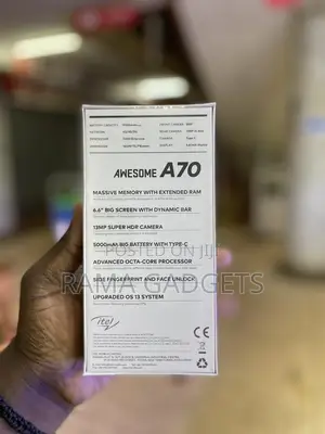 New Itel A70 128 GB Black