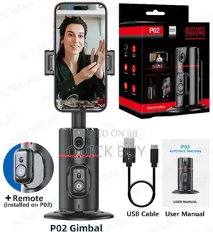 Advanced Tech 360°Autoface Tracking Phone Holder With Remote