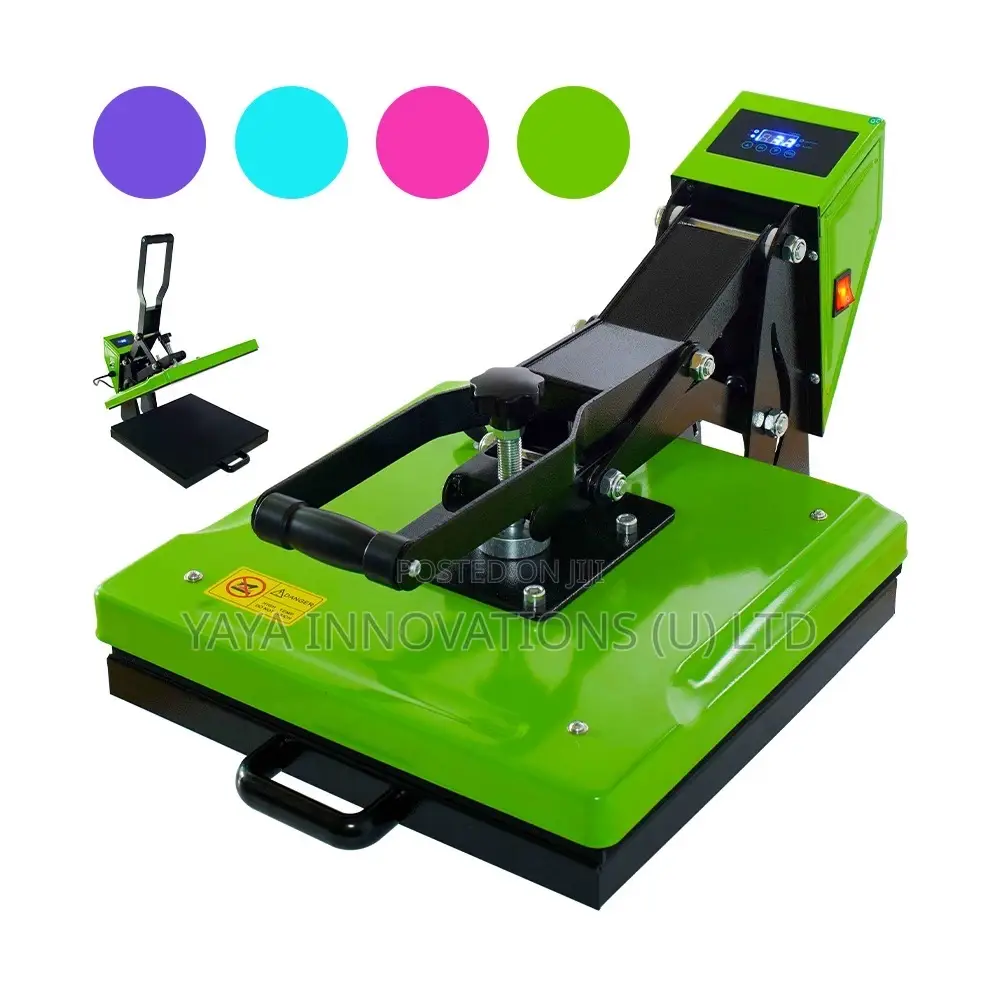 Flatbed Heat Press Machine Super 3838 T-Shirt Branding Black
