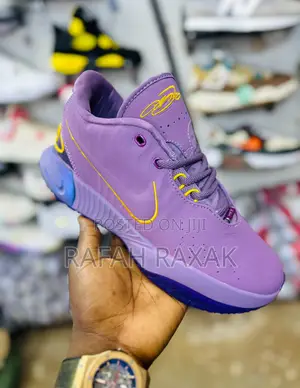 Original Purple Nike Lebron James 21 Basketball Sneaker