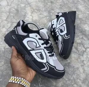 Black/Grey Christian Dior B30 ‘Reflective’Casual Sneakers