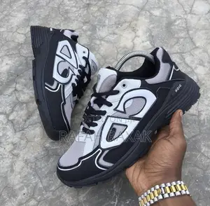 Black/Grey Christian Dior B30 ‘Reflective’Casual Sneakers