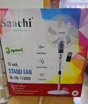 Saachi 16inch Stand Fan With Remote Control