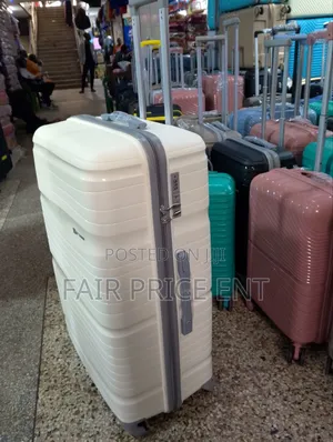 Pure Rubber Plastic Suitcases.Medium .( Cream)