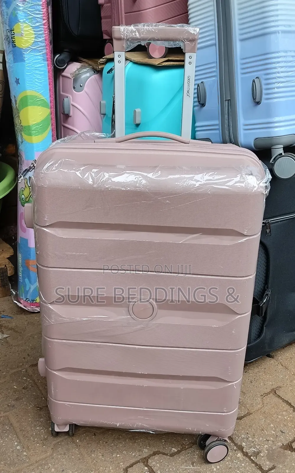 Coral Medium Rubber Suitcase