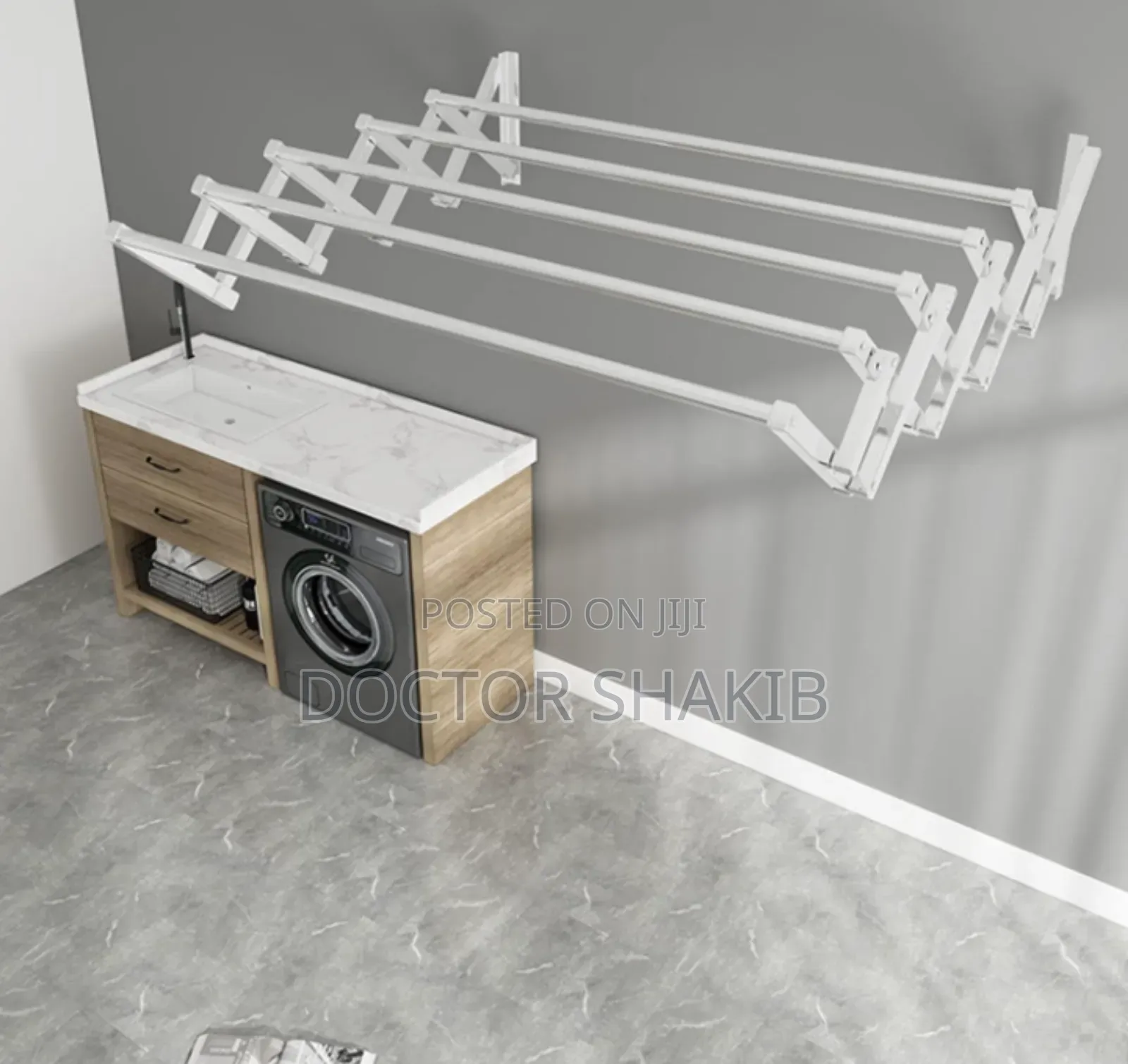 Folding Retractable Wall Mounted Laundry Dry Rack