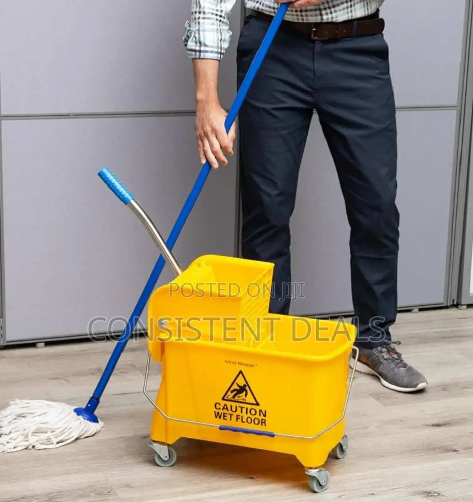 12L Mop Bucket Side Press Wringer Commercial Mop