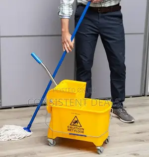 12L Mop Bucket Side Press Wringer Commercial Mop