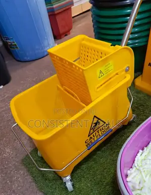 20L Kneesafe Mop Trolley Side Press Wringer Mop Bucket
